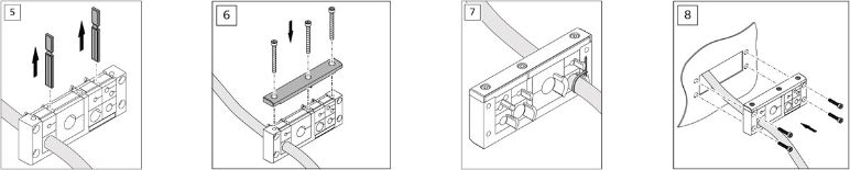 How to install cable entry system VarioPlate steps 5 to 8