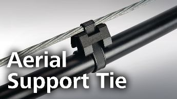 Aerial Support Tie Installation