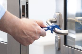 Non-contact PPE door handle opener